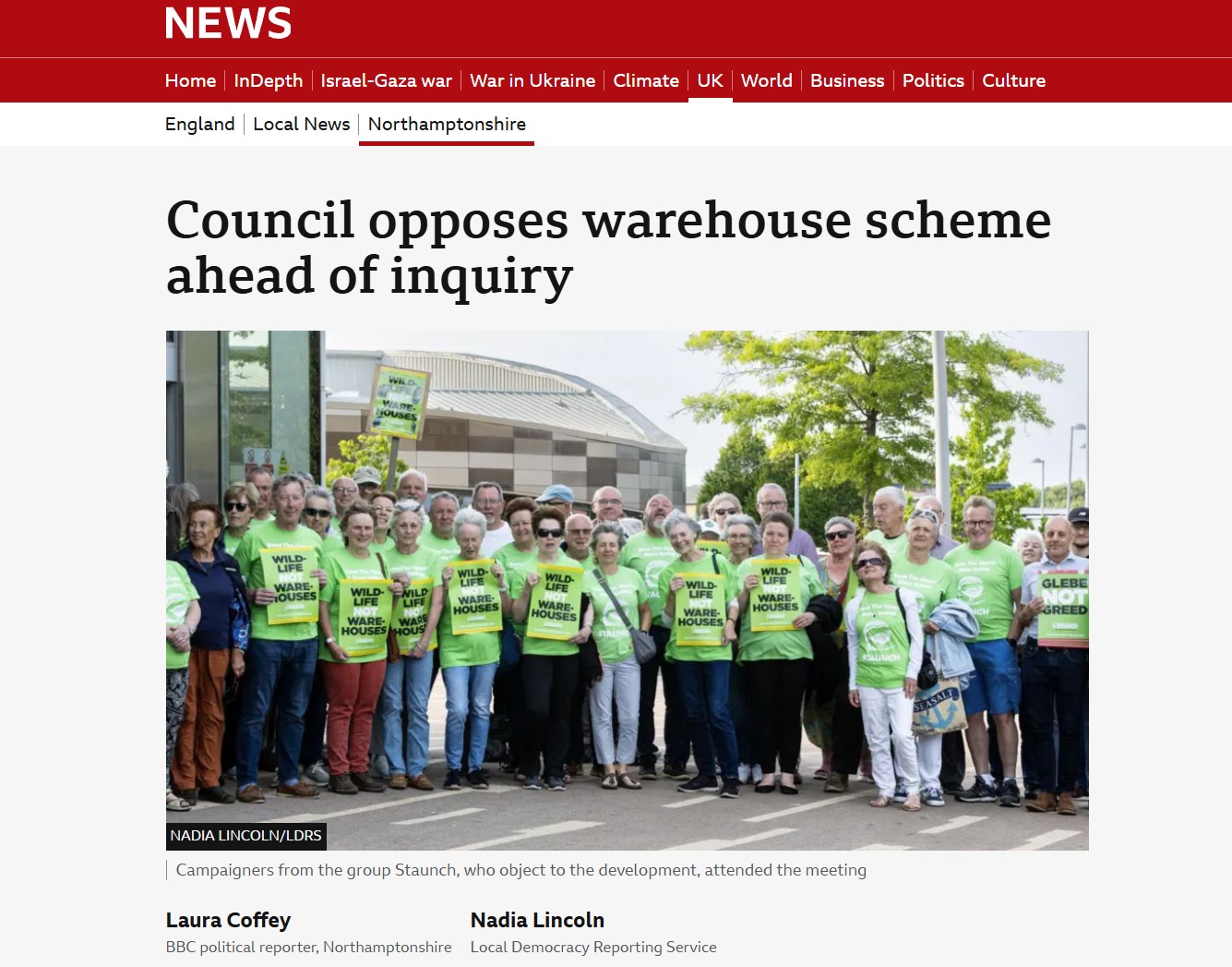 Council opposes warehouse scheme ahead of inquiry